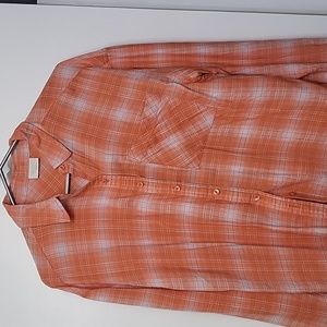 Plaid button-down shirt